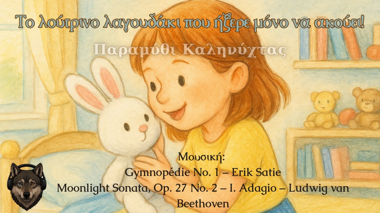 Ιστορία ύπνου για παιδιά με κλασική μουσική | Το λούτρινο λαγουδάκι που ήξερε μόνο να ακούει!