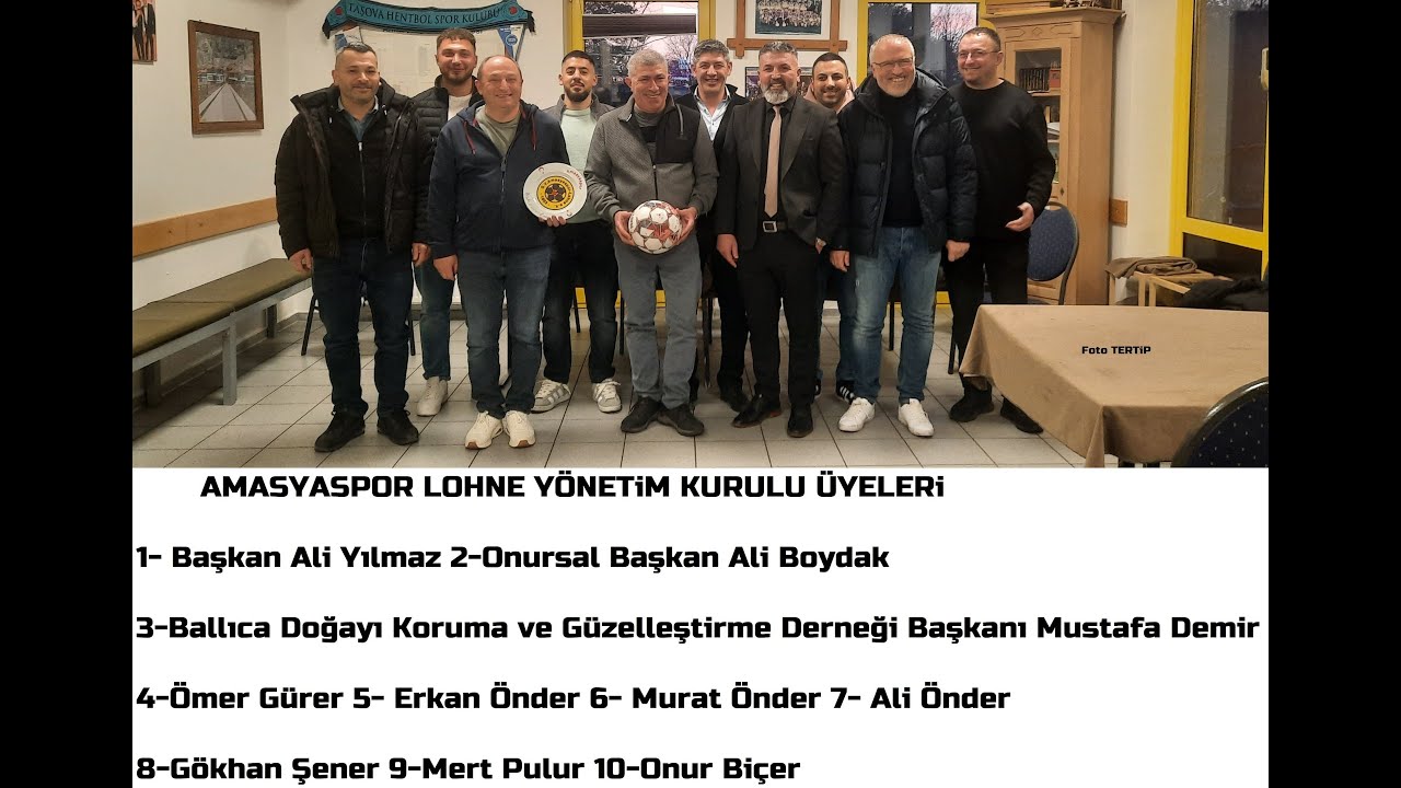 ALMANYA AMASYASPOR LOHNE KLÜBÜNDE AMASYASPOR´UN 34.GENEL KURUL TOPLANTISI YAPILDI. 17.01.2026