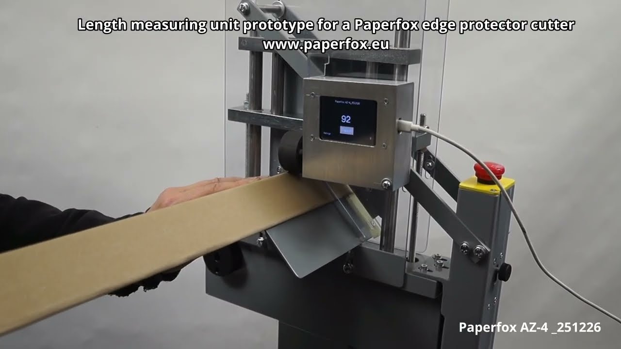 Length measuring unit prototype for a Paperfox EEVV-3 Edge Protector Cutter