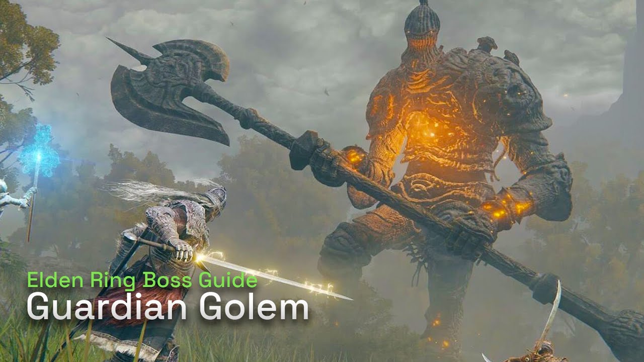 How To Defeat Guardian Golem (Blue Dancer Charm Location) - Elden Ring Boss Gameplay Guide