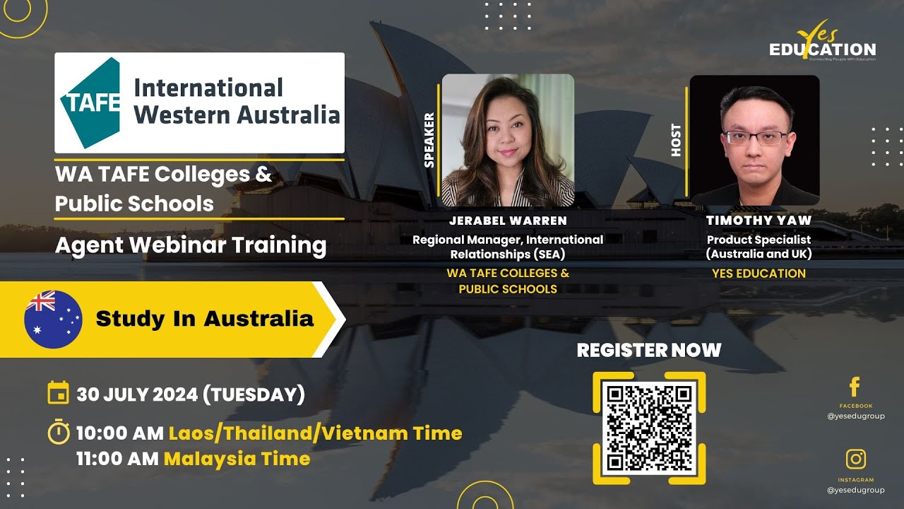 WA TAFE Colleges & Public Schools - Yes Education Agent Webinar Training