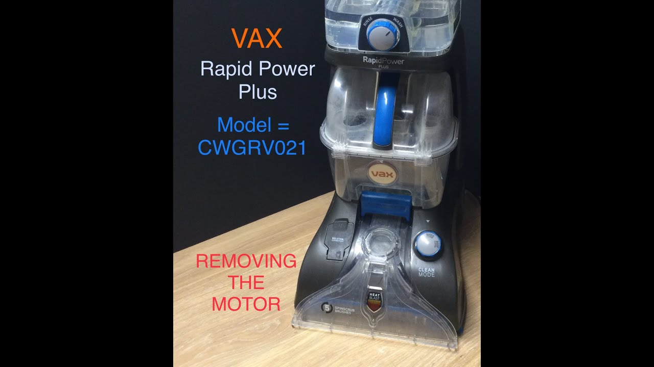 Снятие двигателя с ковромоечной машины Vax Rapid Power Plus, модель CWGRV021.