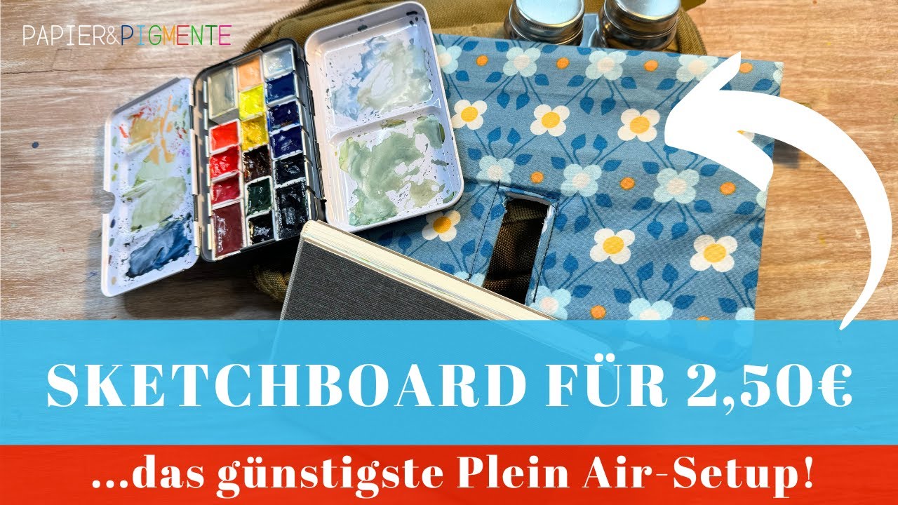 Einfach, günstig, leicht - DIY Sketchboard, Minimalistisches Plein Air Art Kit für jedes Sketchbook