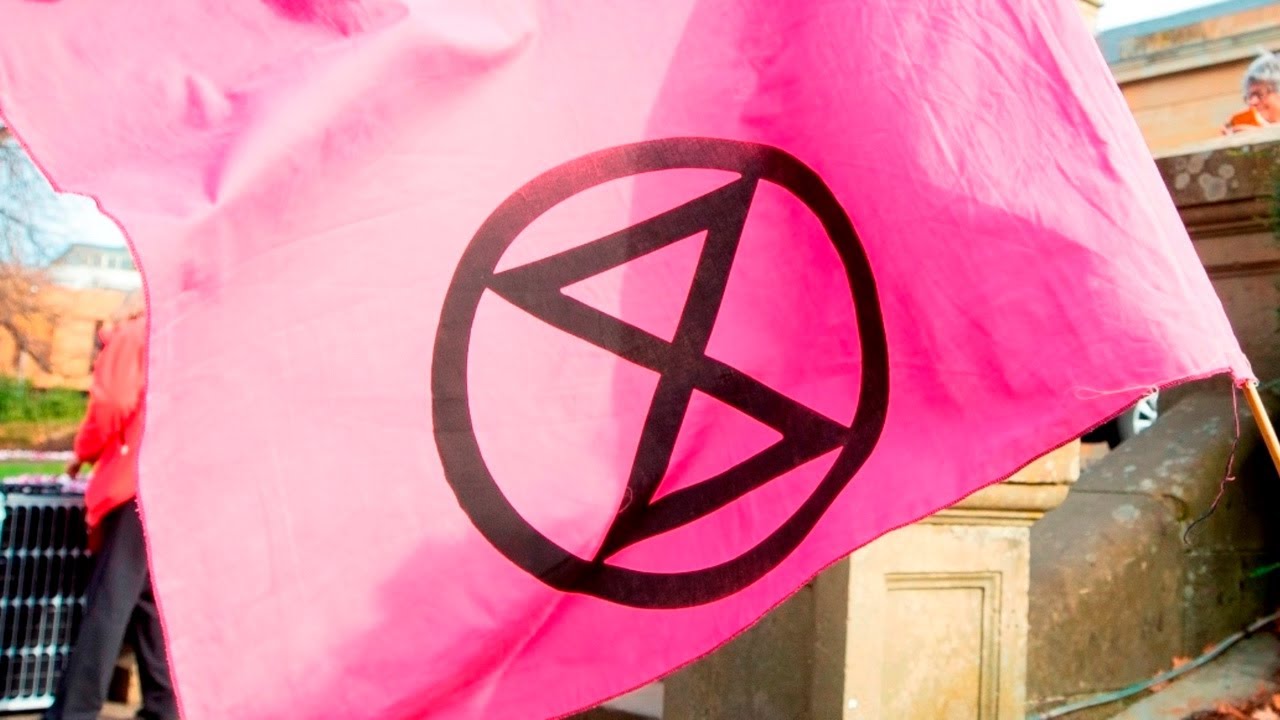 Extinction Rebellion activists protest outside Parliament House