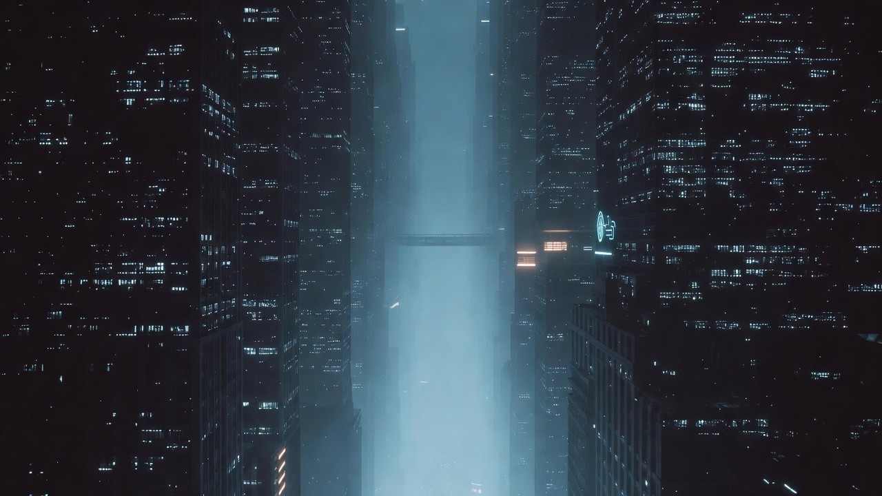 Off-World Dreams | Blade Runner Night Ambience | Cyberpunk City Flyover | Ambient For Work Study