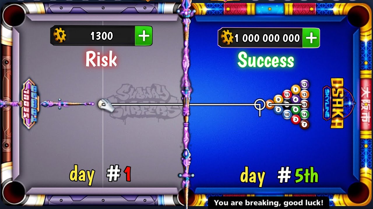 You Can't Risk Your CoiNs Like This 🤯 | 8 ball pool - unknown gamer 8bp - rewind ( 1 Billion coins)