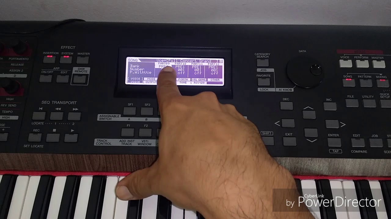 #YAMAHA #MOXF: CRIAR uma PERFORMANCE  no modo SONG