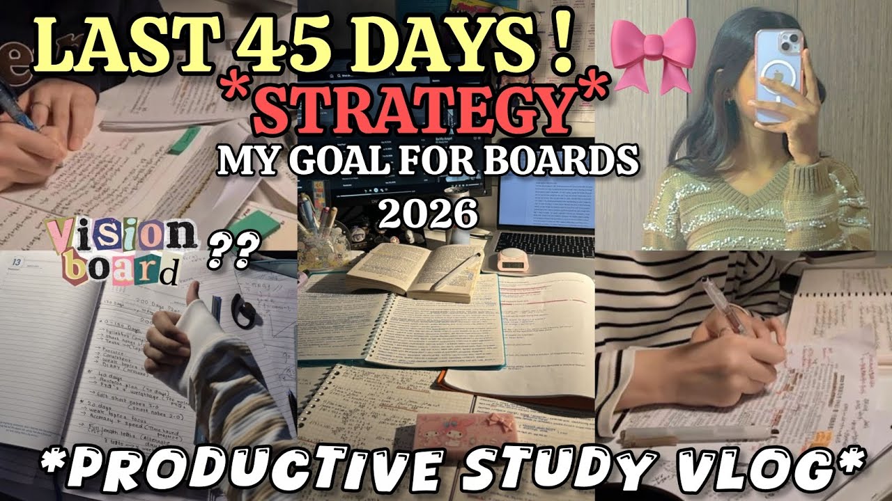 MY LAST 45 DAYS STRATEGY✨🎀FOR BOARDS 2026 | CLASS 10 | STUDY VLOG CLASS 10 