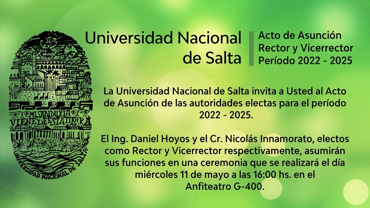 ACTO DE ASUNCIÓN RECTOR Y VICERRECTOR PERÍODO 2022 - 2025