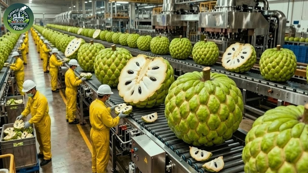 Inside a Modern Custard Apple Factory From Fresh Fruit to Creamy Desserts