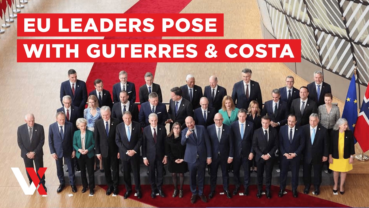 LIVE | EU Leaders, UN Chief Guterres Join Family Photo At Brussels Summit | VERTEX