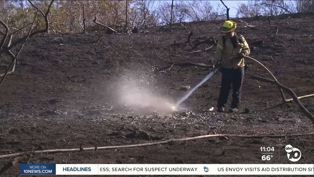 Forward spread stopped following Rancho Bernardo brush fire