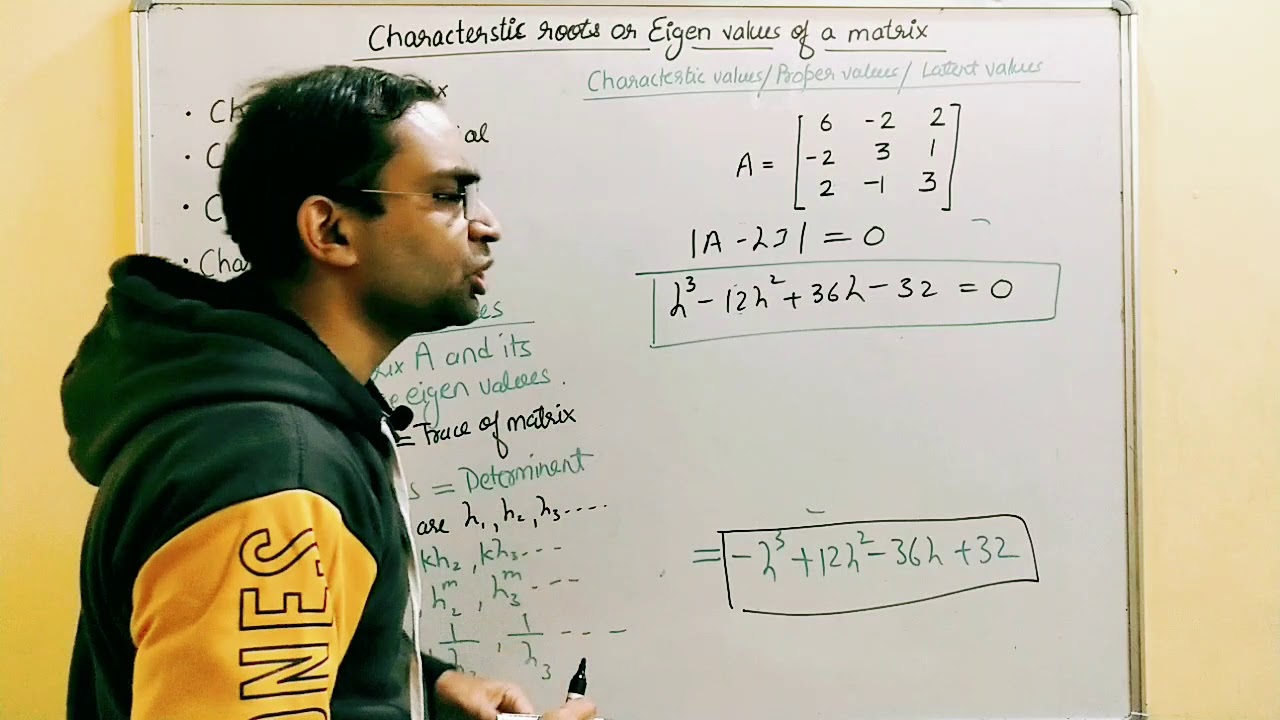 Eigen values or Characterstic roots of a matrix