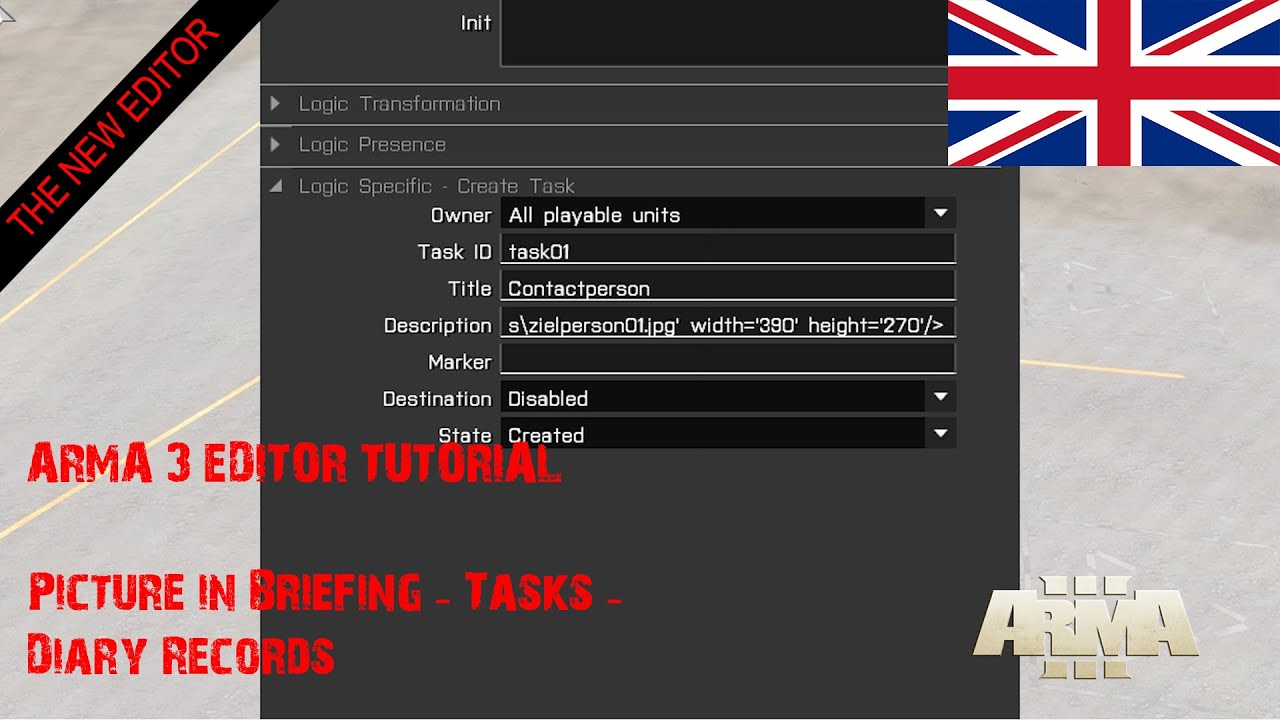 [RPGX]Arma 3 Eden Editor Tutorial #03 - Pictures in Briefing - Pictures in Tasks [ENGLISH]