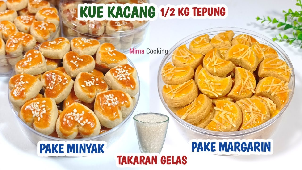 2 RESEP KUE KACANG | KUE KACANG MINYAK & KUE KACANG MARGARIN | KUE KERING LEBARAN 2024
