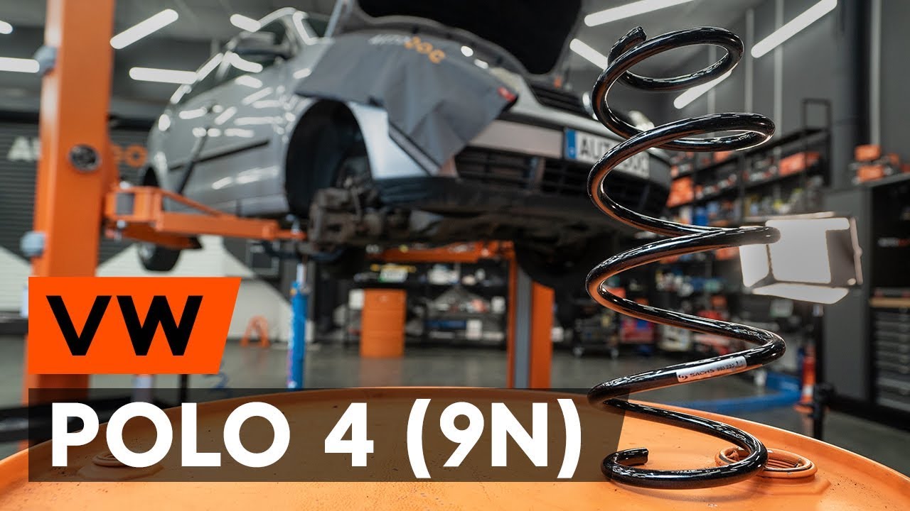 Как заменить передние пружины / передние винтовые пружины на VW POLO 4 (9N) [УЧЕБНОЕ ПОСОБИЕ AUTO...