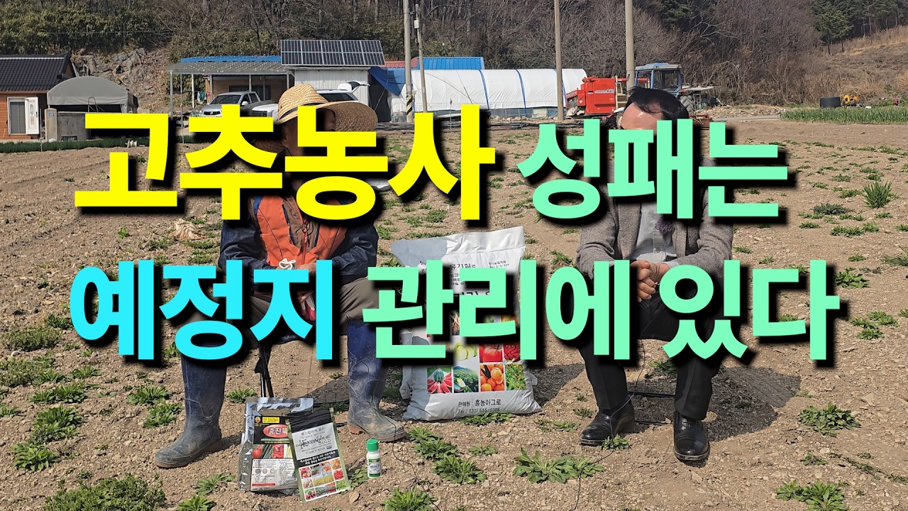 고추농사 성패는 예정지 관리에 있다.