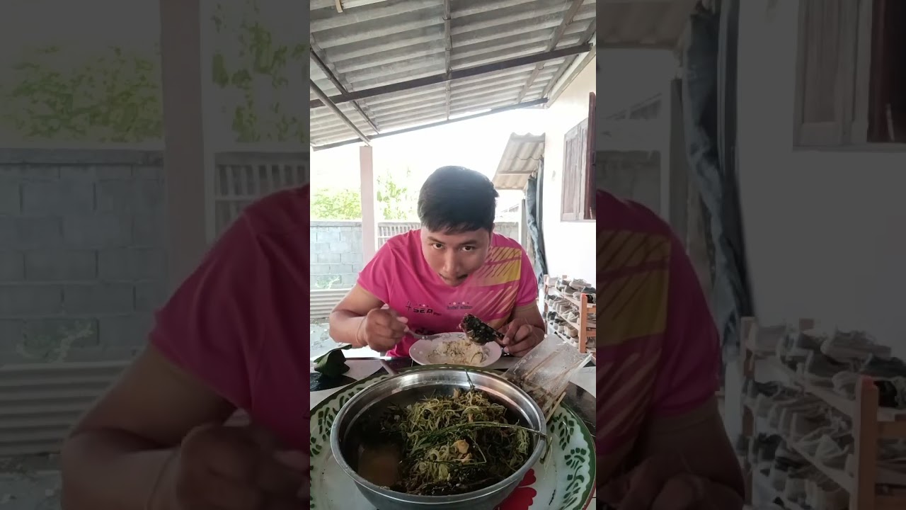 #กินข้าวเช้ากันคับ#แกงหน่วยผักหวานใส่ปลาแห้งคับ