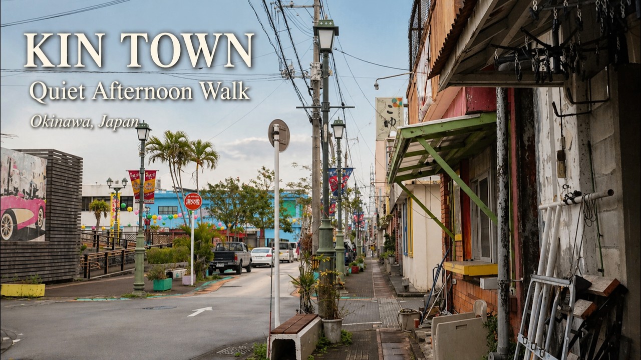 Okinawa’s Strangest Town? 🇯🇵 Empty Bar Street in the Rain | 4K Walking Tour
