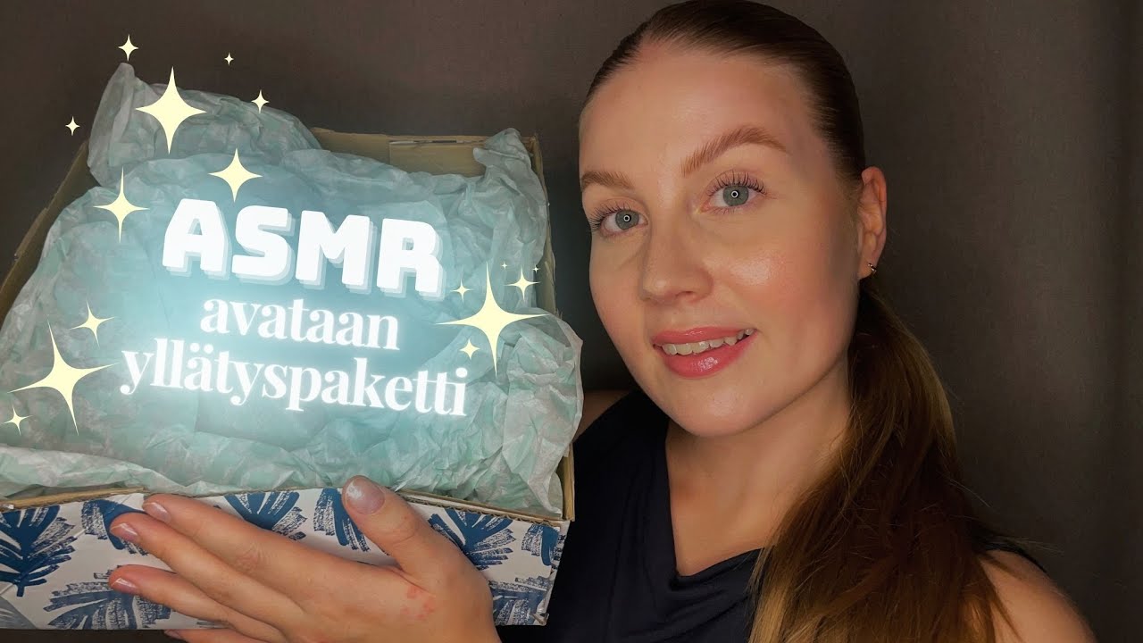 ASMR SUOMI | Avataan @nelssiasmr  lähettämä yllätyspaketti 🩵 kuiskailua, naputtelua, triggereitä
