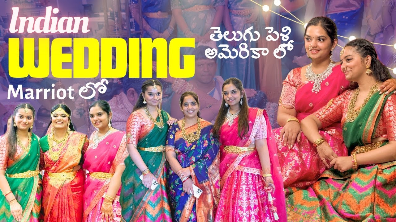 America lo Telugu Pelli: Marriott Hotel Wedding || Telugu Family Vlogs in USA || English Subs || A&C
