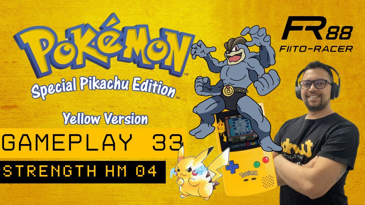 Pok&eacute;mon Yellow Gameplay 33 STRENGTH HM04 