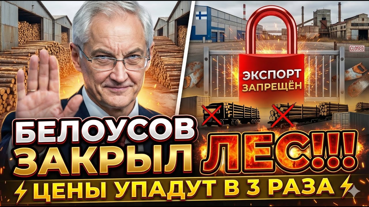 🌲 КИТАЙ БЕЗ ЛЕСА? Белоусов запретил вывозить «кругляк»!