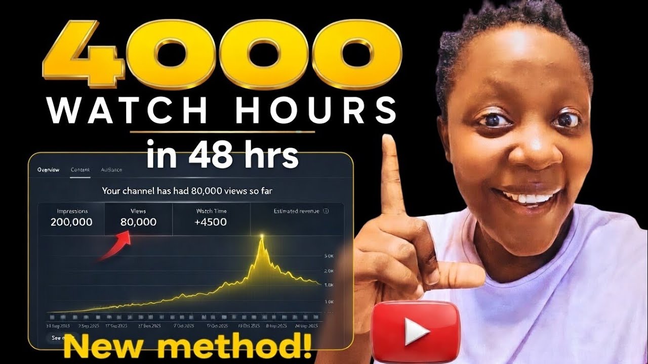 This New Method Will Give You 4000 Watch Hours Faster  in 48 Hours ( Works Like Magic)