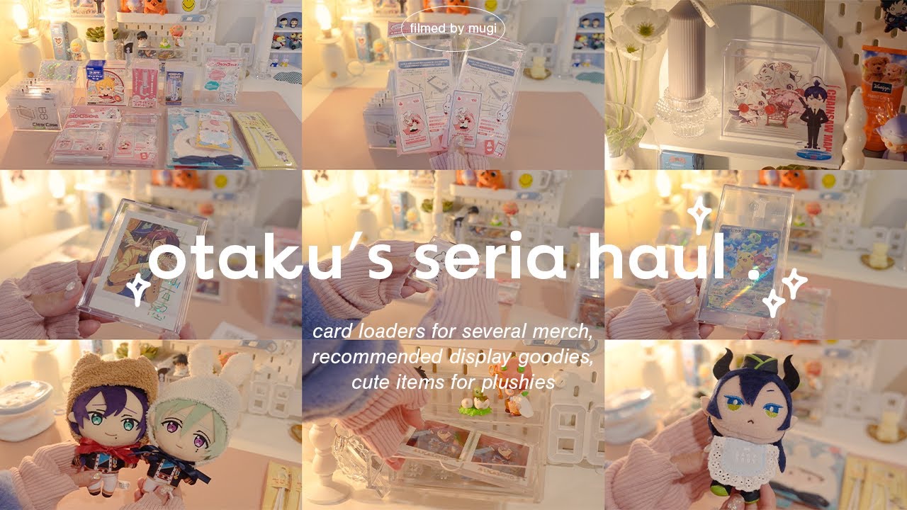 オタクがセリアで買った超おすすめのオタ活グッズ紹介 👶🏻🍼┊マイコレカードフレーム,ホログラム硬質ケース,収納,ディスプレイ,ぬい活用 etc. (ENG