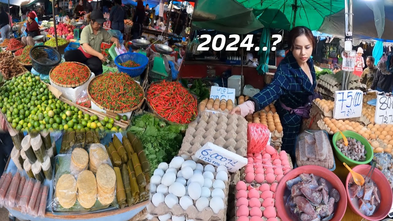 ຕະຫລາດໂພສີຫລວງພະບາງ2024/ตลาดโพสีที่นครหลวงพระบาง2024/PhoSi Market in Luang Prabang2024
