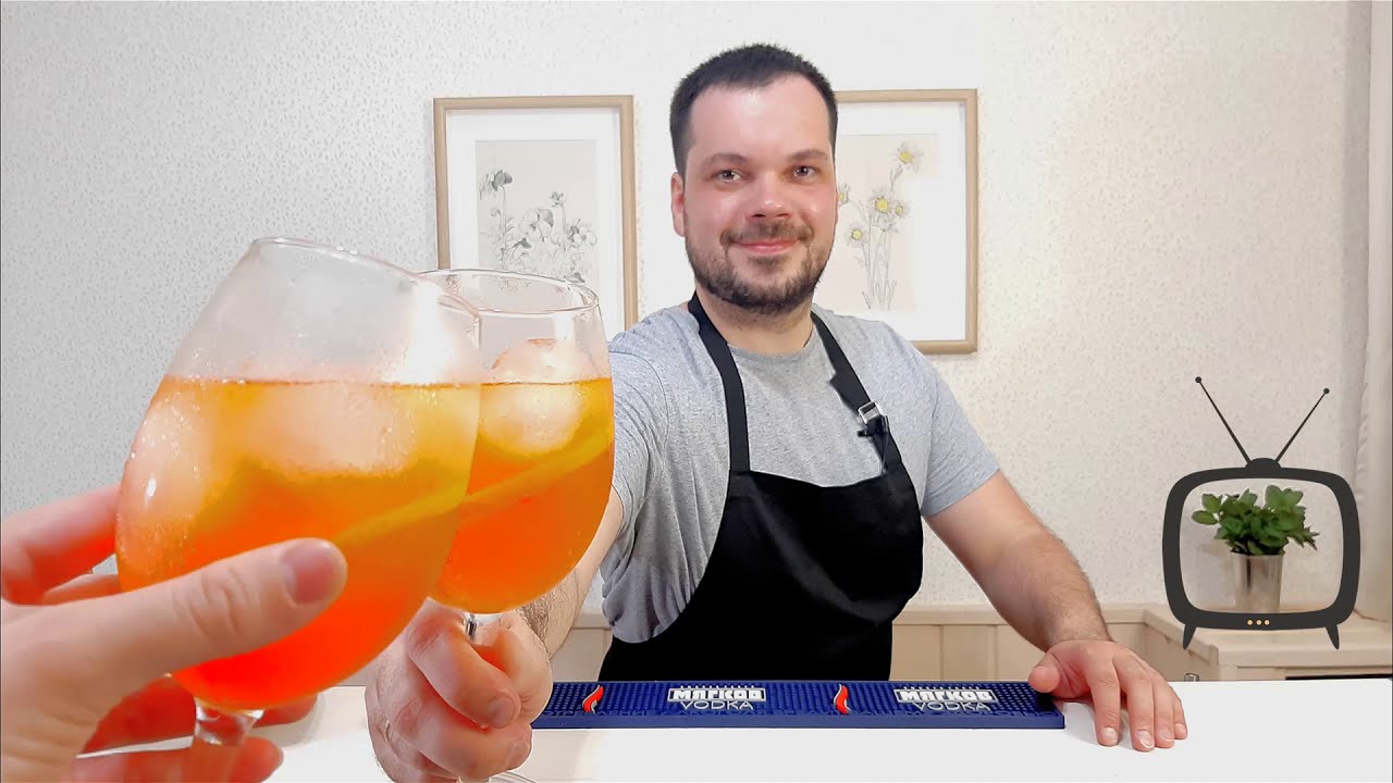Апероль и Аперитиво Сорбет, два коктейля Шприц Сравнить и выпить, Aperol Spritz vs Aperitivo