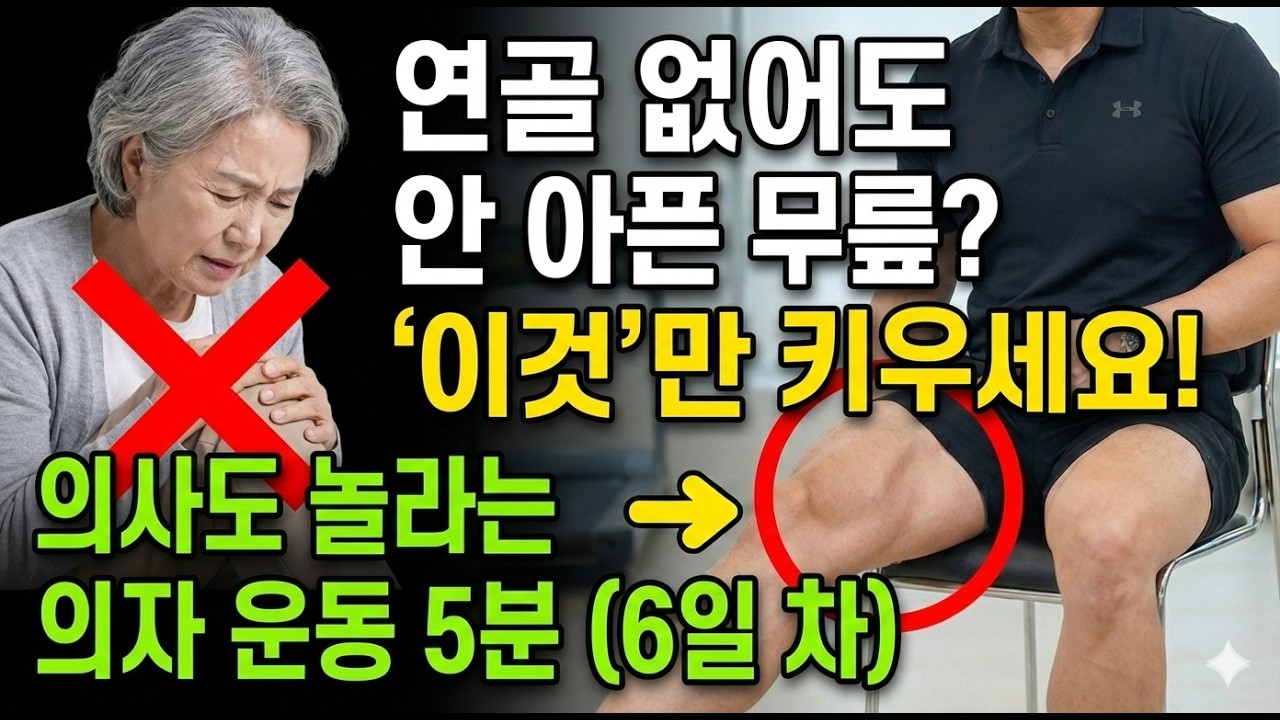 무릎 관절염 제발 무릎만 주무르지 마세요! 수술비 1,000만 원 아끼는 5분 '엉덩이 저축'