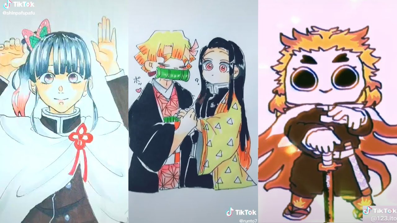 【鬼滅の刃】ティックトック　神絵師達のかわいい①