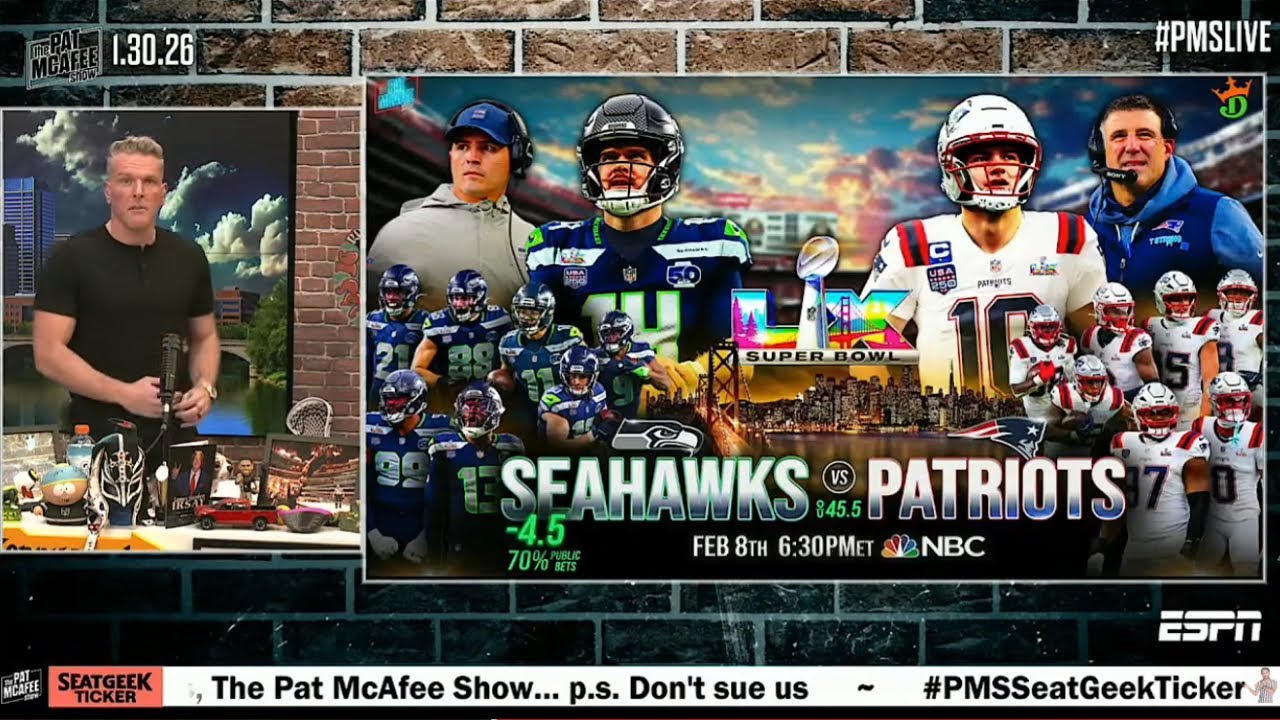 “SB Defines the NFL’s Next Era” — Pat McAfee on Drake Maye vs Darnold in Historic Matchup