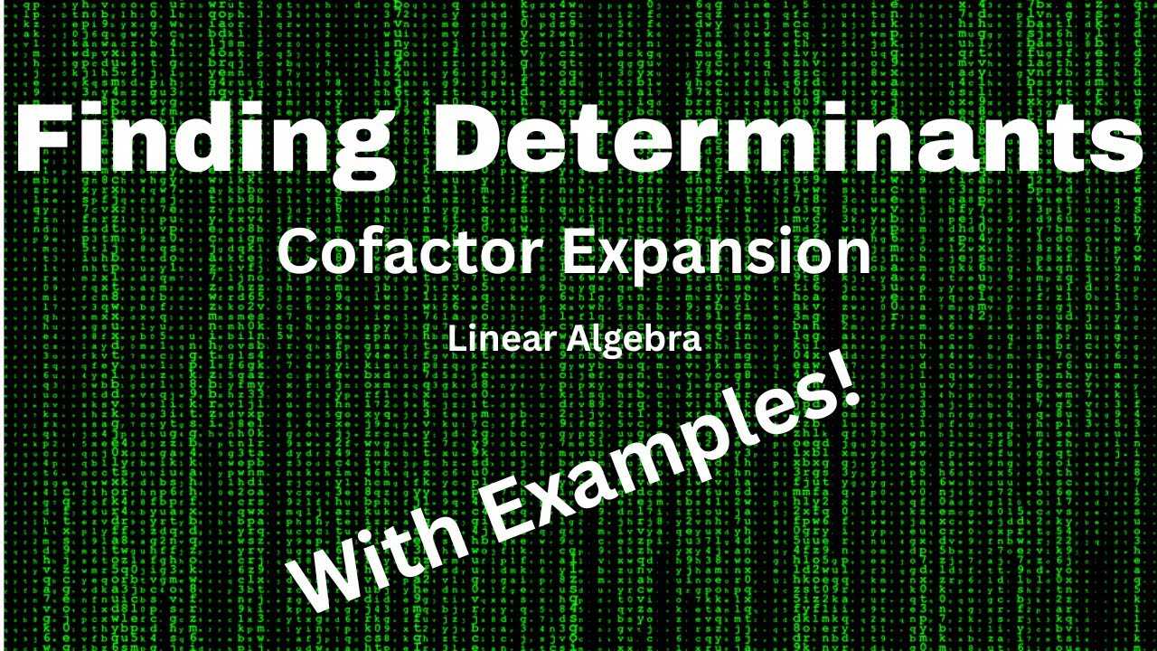 Cofactor Expansion Explained with Examples | Determinants Made Easy