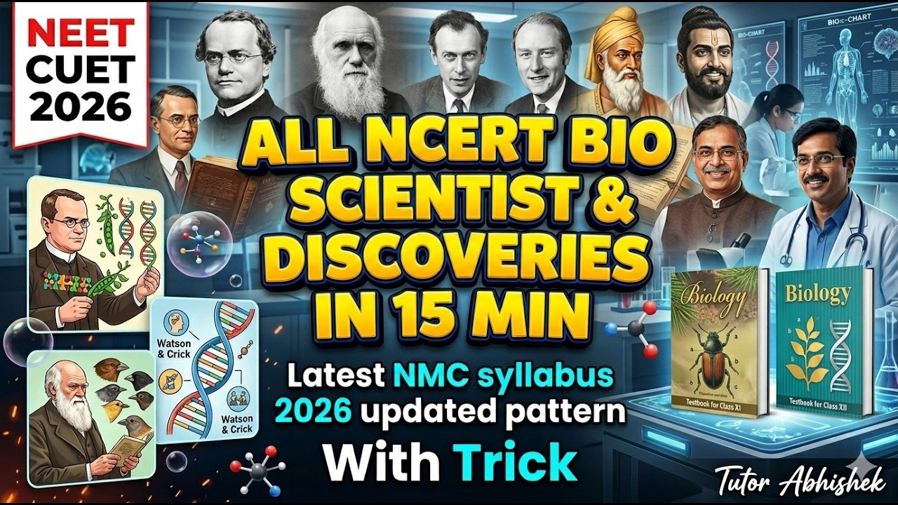 All NCERT Biology Scientists in 15 Minutes  Complete NEET ,CUET 2026 Names & Discoveries #neet2026