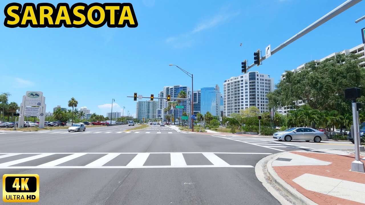 Sarasota Florida Driving Through