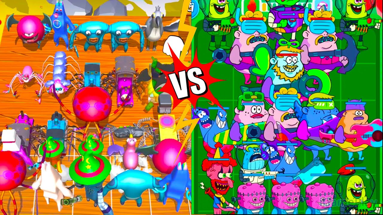 Ban Ban Fight Horror Garten Vs Merge Master Monster Battle, Merge Simulator Battles