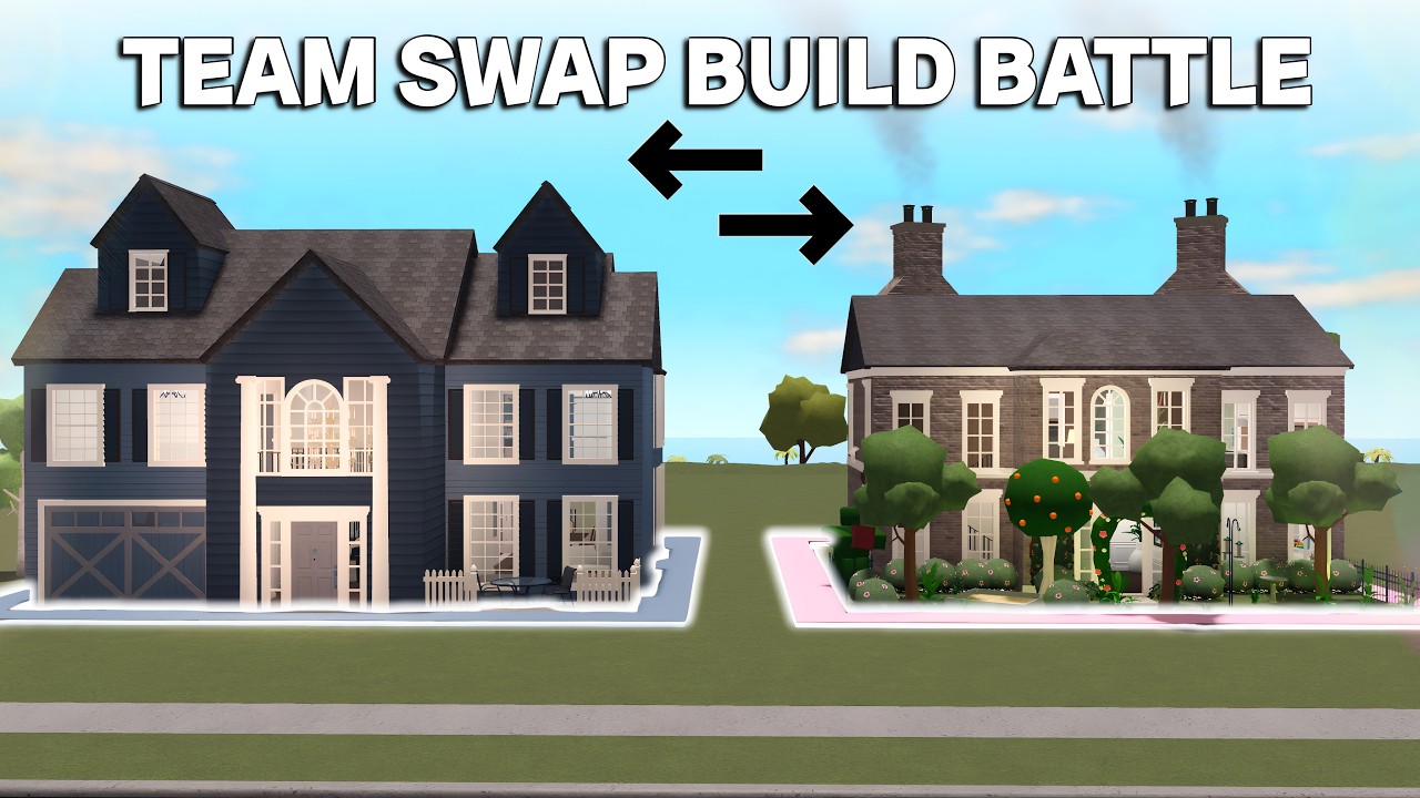 $1M BUILD BATTLE But TEAMS SWITCH Every 10 MINUTES In BLOXBURG