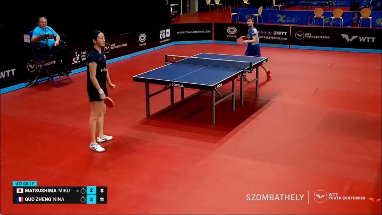 GUO ZHENG Nina vs MATSUSHIMA Miku | U17 girls singles final | WTT Youth Contender Szombathely 2025