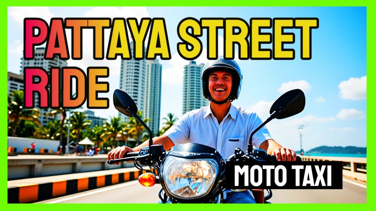 Thailand Street Life &ndash; Pattaya Daily City Ride with a Moto Taxi