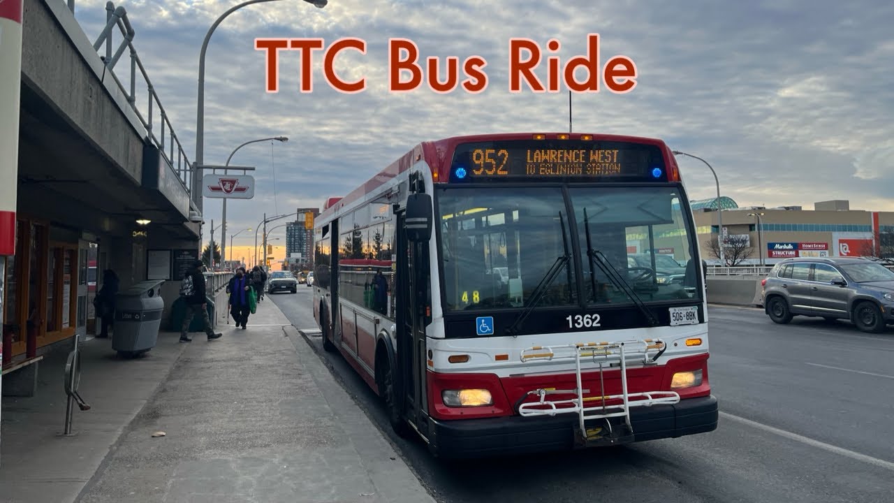 Toronto TTC 952 Lawrence West Express Bus Ride Part 1 2/7/2024