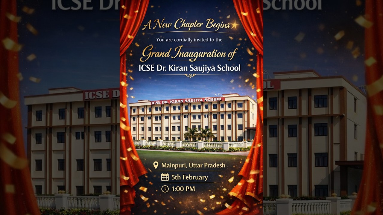 Grand Inauguration ICSE DR. Kiran Saujiya School