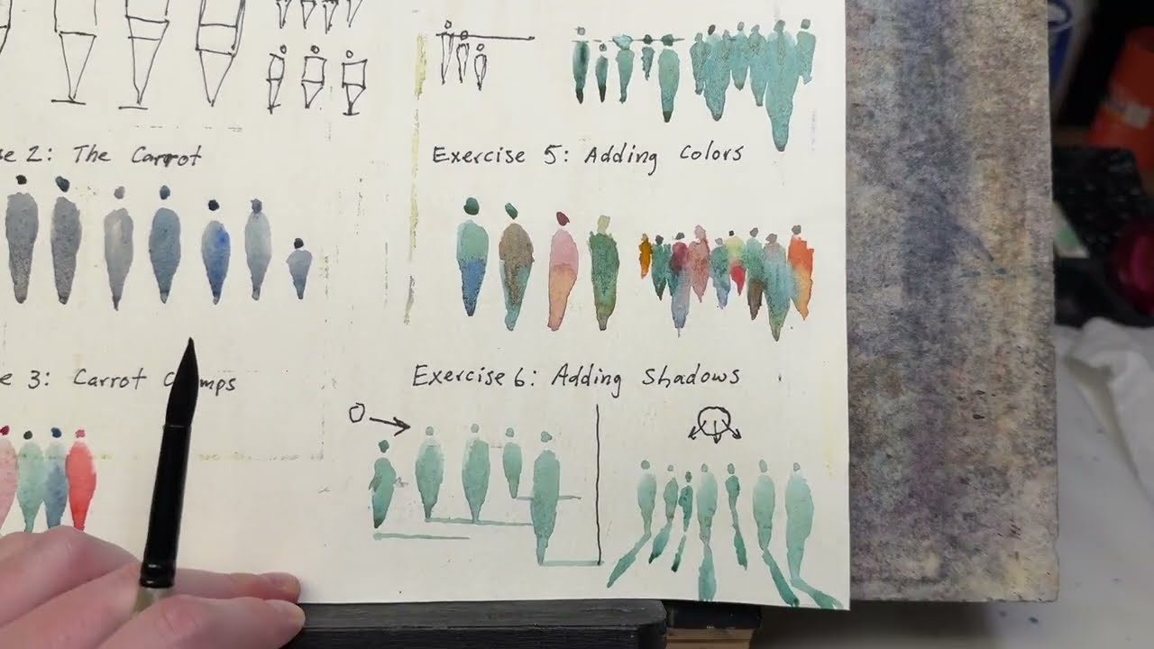 Loose Figures in Watercolor - Exercise 6: Applying Shadows