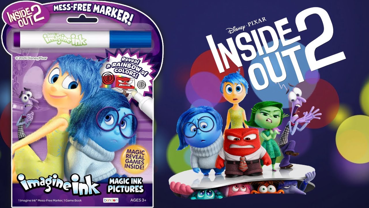 Inside Out 2 Imagine Ink Coloring & Activity Book | ACTIVITIES & COLORING With Mess-Free Marker