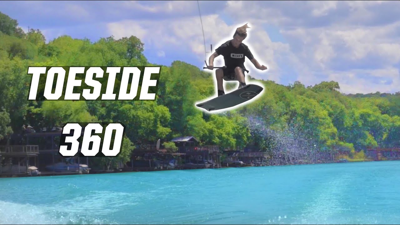 HOW TO TOESIDE 360 - WAKEBOARDING - BOAT - TOE SIDE