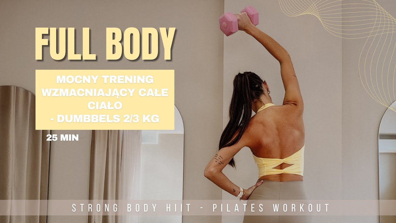 ❄️ TRENING PILATES - turbo wzmacnianie z hantlami / strong body HIIT 25 min