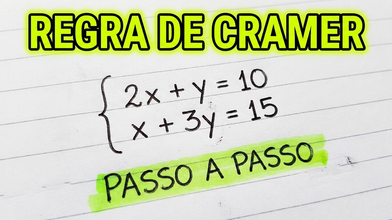 Muito Fácil! Regra de Cramer para Sistema 2x2
