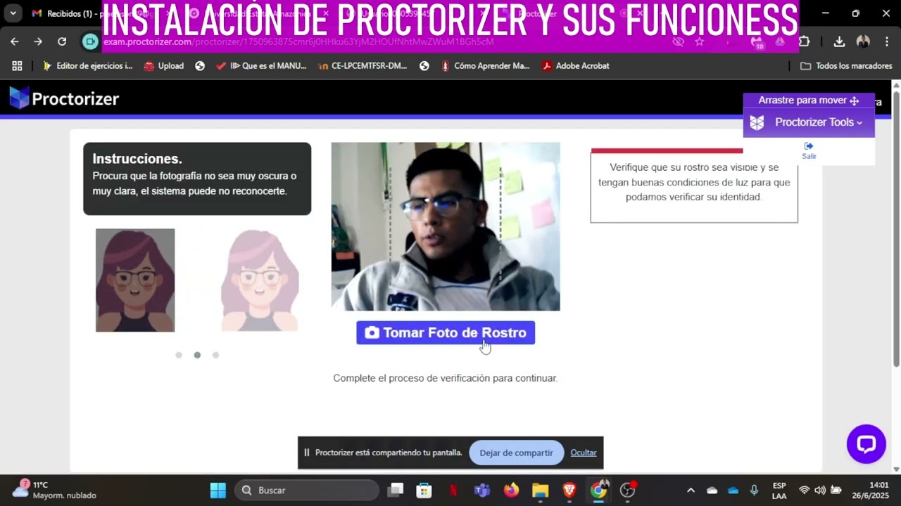 Instalación del Proctorizer y recomendaciones para su evaluación.✅😎