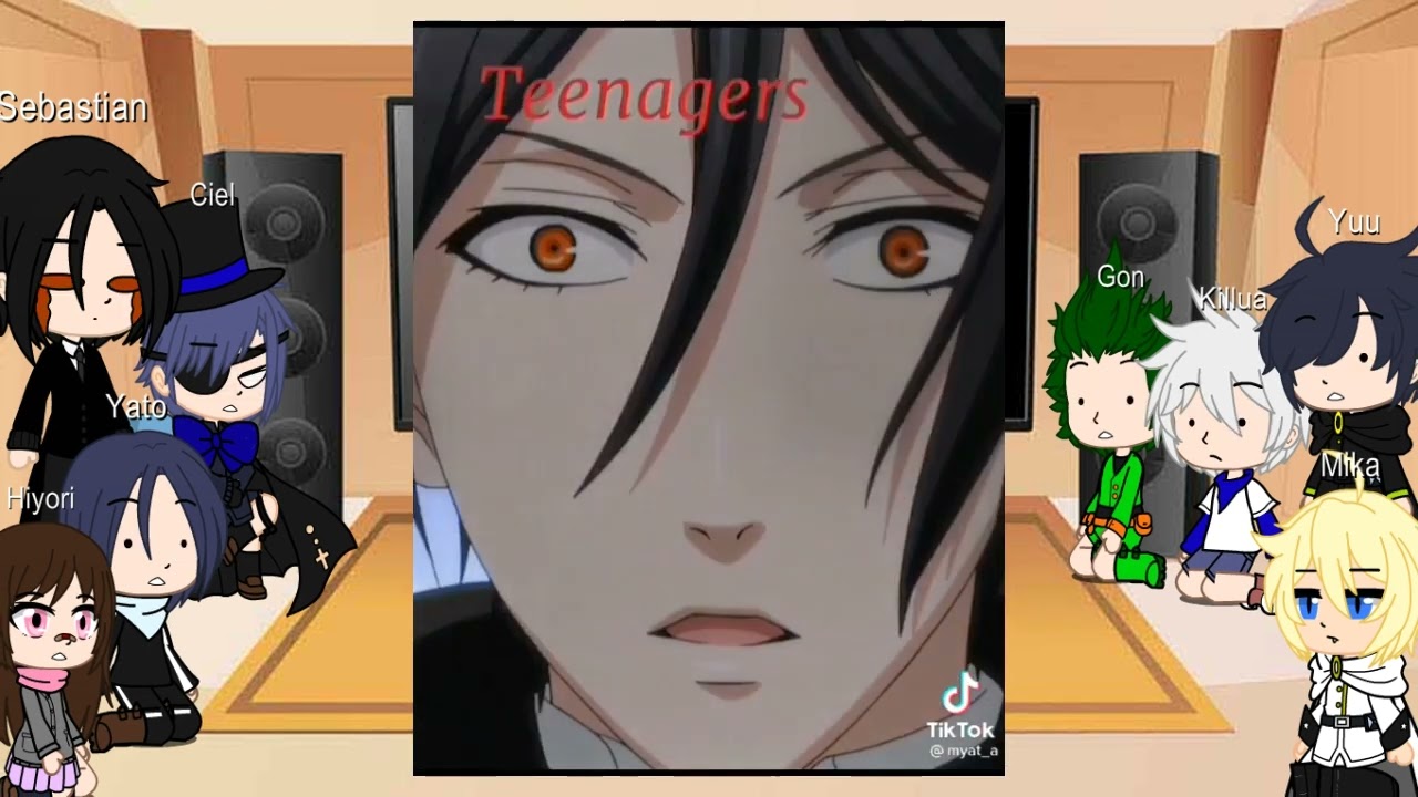 anime characters react to eachother(4/4)// Sebastian,Ciel